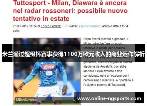米兰通过超级杯赛事获得1100万欧元收入的商业运作解析